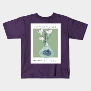 Crocuses in a vase Kids T-Shirt